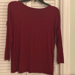 Maroon, Long-Sleeve Girls Piko